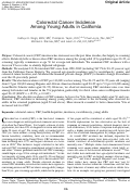Cover page: Colorectal Cancer Incidence Among Young Adults in California.