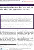 Cover page: Outdoor physical activity and self rated health in older adults living in two regions of the U.S.