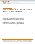 Cover page: Future nitrogen availability and its effect on carbon sequestration in Northern Eurasia