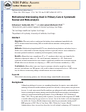 Cover page: Motivational interviewing with primary care populations: a systematic review and meta-analysis