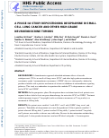 Cover page: A PHASE IIA STUDY REPOSITIONING DESIPRAMINE IN SMALL CELL LUNG CANCER AND OTHER HIGH-GRADE NEUROENDOCRINE TUMORS