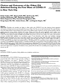 Cover page: Choices and Outcomes of the Oldest Old Admitted During the First Wave of COVID-19 in New York City.