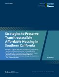 Cover page of Strategies to Preserve Transit-accessible Affordable Housing in Southern California