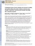 Cover page: Longitudinal decline of lower extremity muscle power in healthy and mobility-limited older adults: influence of muscle mass, strength, composition, neuromuscular activation and single fiber contractile properties