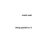 Cover page: String Quartet no. II