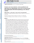 Cover page: Prostate cancer lesion detection, volume quantification and high-grade cancer differentiation using cancer risk maps derived from multiparametric MRI with histopathology as the reference standard