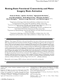 Cover page: Resting‐state functional connectivity and motor imagery brain activation