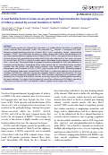 Cover page: A new familial form of a late-onset, persistent hyperinsulinemic hypoglycemia of infancy caused by a novel mutation in KCNJ11.