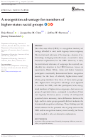 Cover page: A recognition advantage for members of higher-status racial groups.