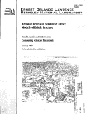 Cover page: Arrested Cracks in Nonlinear Lattice Models of Brittle Fracture