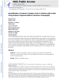 Cover page: Quantification of Anterior Chamber Cells in Children With Uveitis Using Anterior Segment Optical Coherence Tomography