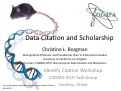 Cover page: Data Citation and Scholarship