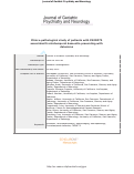 Cover page: Clinicopathological Study of Patients With C9ORF72-Associated Frontotemporal Dementia Presenting With Delusions