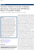 Cover page: Automatic software correction of residual aberrations in reconstructed HRTEM exit waves of crystalline samples