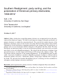 Cover page: Southern realignment, party sorting, and the polarization of American primary electorates, 1958–2012