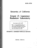 Cover page: ADIABATIC CHARGED-PARTICLE MOTION