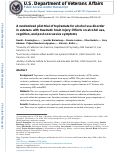 Cover page: A randomized pilot trial of topiramate for alcohol use disorder in veterans with traumatic brain injury: Effects on alcohol use, cognition, and post-concussive symptoms