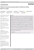 Cover page: Enhanced spontaneous polarization in double perovskite Bi2FeCrO6 films