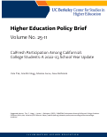 Cover page of CalFresh Participation Among California’s College Students: A 2022–23 School Year Update
