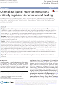 Cover page: Chemokine ligand–receptor interactions critically regulate cutaneous wound healing