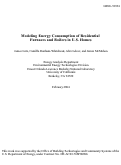Cover page: Modeling energy consumption of residential furnaces and boilers in U.S. 
homes