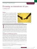 Cover page: Focusing on transitions of care