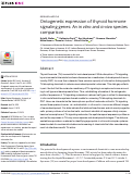 Cover page: Ontogenetic expression of thyroid hormone signaling genes: An in vitro and in vivo species comparison