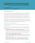 Cover page of Remapping Realities: Navigating School and Work Commitments, Financial Pressures and Well-Being