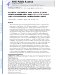 Cover page: Volume of subcortical brain regions in social anxiety disorder: mega-analytic results from 37 samples in the ENIGMA-Anxiety Working Group.