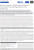 Cover page: National Landscape of Human Immunodeficiency Virus-Positive Deceased Organ Donors in the United States.