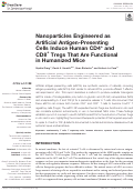 Cover page: Nanoparticles Engineered as Artificial Antigen-Presenting Cells Induce Human CD4+ and CD8+ Tregs That Are Functional in Humanized Mice.