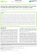 Cover page: Fasting alters aphid probing behaviour but does not universally increase the transmission rate of non-circulative viruses