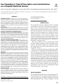 Cover page: Sex Disparities in Opioid Prescription and Administration on a Hospital Medicine Service.