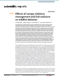 Cover page: Effects of canopy midstory management and fuel moisture on wildfire behavior