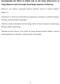 Cover page: Investigating the Effect of Added Salt on the Chain Dimensions of Poly(ethylene oxide) through Small-Angle Neutron Scattering