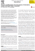 Cover page: Chaotic crystallography: how the physics of information reveals structural order in materials