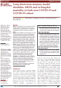 Cover page: Long short-term memory model identifies ARDS and in-hospital mortality in both non-COVID-19 and COVID-19 cohort.