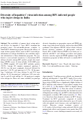 Cover page: Diversity of hepatitis C virus infection among HIV-infected people who inject drugs in India