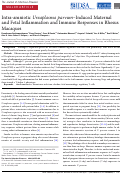 Cover page: Intra-amniotic Ureaplasma parvum–Induced Maternal and Fetal Inflammation and Immune Responses in Rhesus Macaques