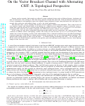 Cover page: On the Vector Broadcast Channel with Alternating CSIT: A Topological Perspective