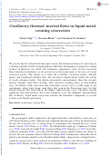 Cover page: Oscillatory thermal–inertial flows in liquid metal rotating convection