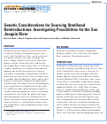 Cover page: Genetic Considerations for Sourcing Steelhead Reintroductions: Investigating Possibilities for the San Joaquin River