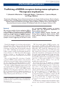 Cover page: Trafficking of NMDA receptors during status epilepticus: Therapeutic implications