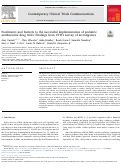 Cover page: Facilitators and barriers to the successful implementation of pediatric antibacterial drug trials: Findings from CTTI's survey of investigators