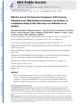 Cover page: Effective use of pre-exposure prophylaxis (PrEP) Among stimulant users with multiple condomless sex partners: a longitudinal study of men who have sex with men in Los Angeles