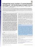 Cover page: Distinguishing neural correlates of context-dependent advantageous- and disadvantageous-inequity aversion