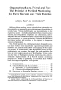 Cover page: Organophosphates, Friend and Foe: The Promise of Medical Monitoring for Farm Workers and Their Families