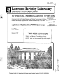 Cover page: APPLICATIONS OF H1GH RESOLUTION [SUP]3 H NMR SPECTROSCOPY