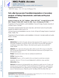 Cover page: Falls After Dysvascular Transtibial Amputation: A Secondary Analysis of Falling Characteristics and Reduced Physical Performance.