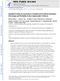 Cover page: Inpatient Frailty Assessment Is Feasible and Predicts Nonhome Discharge and Mortality in Decompensated Cirrhosis